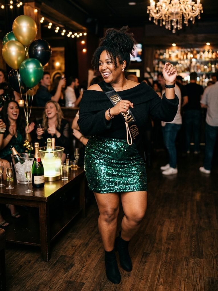 Sequined Mini Skirts Countered with Soft Off-the-Shoulder Knits