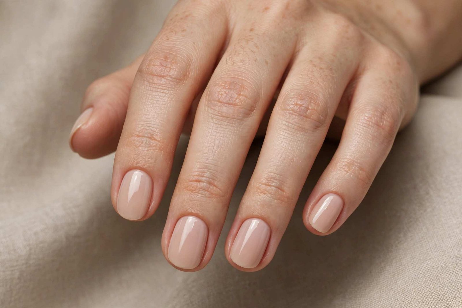 Nude Short Oval nail design