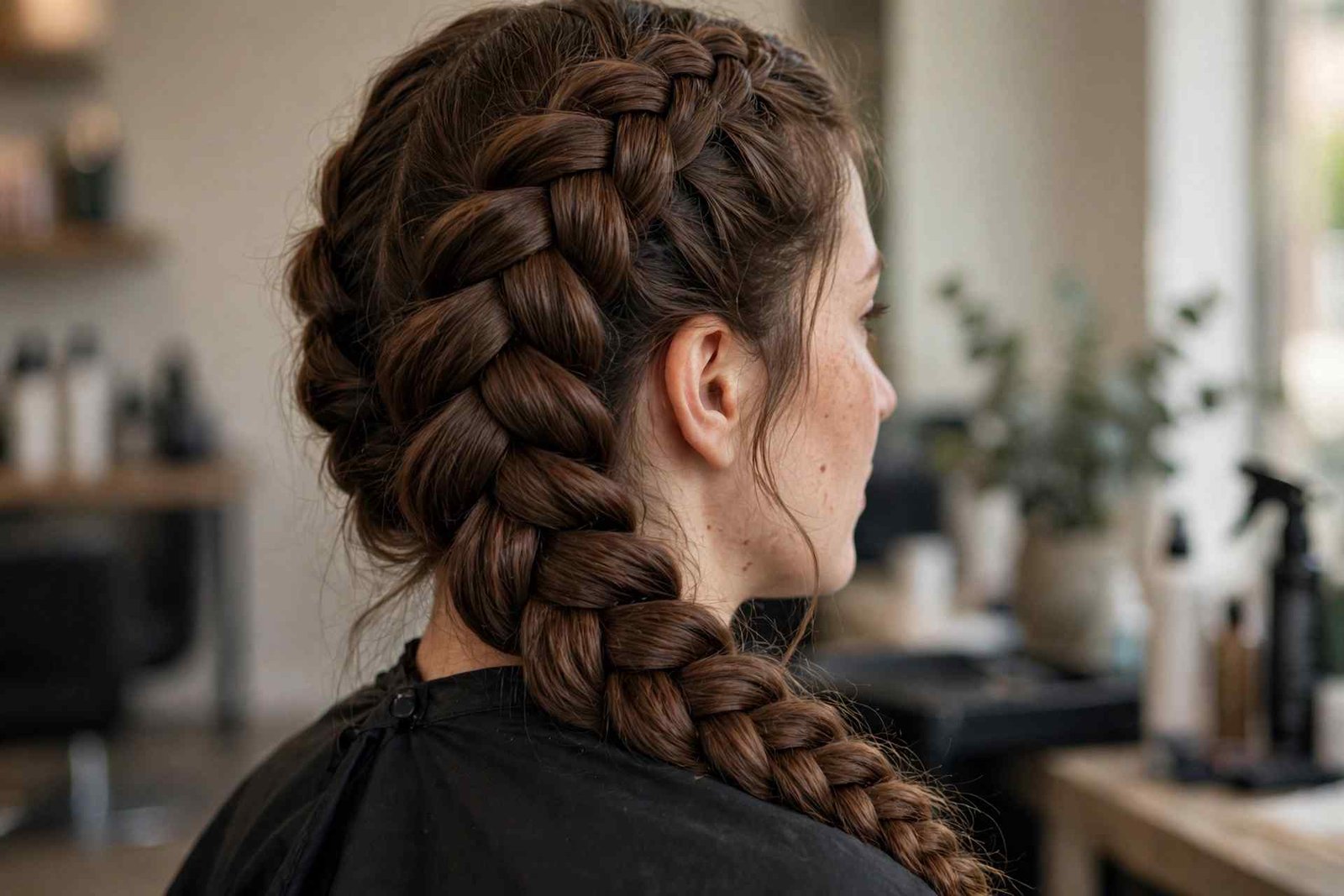Side Dutch braid hairstyle