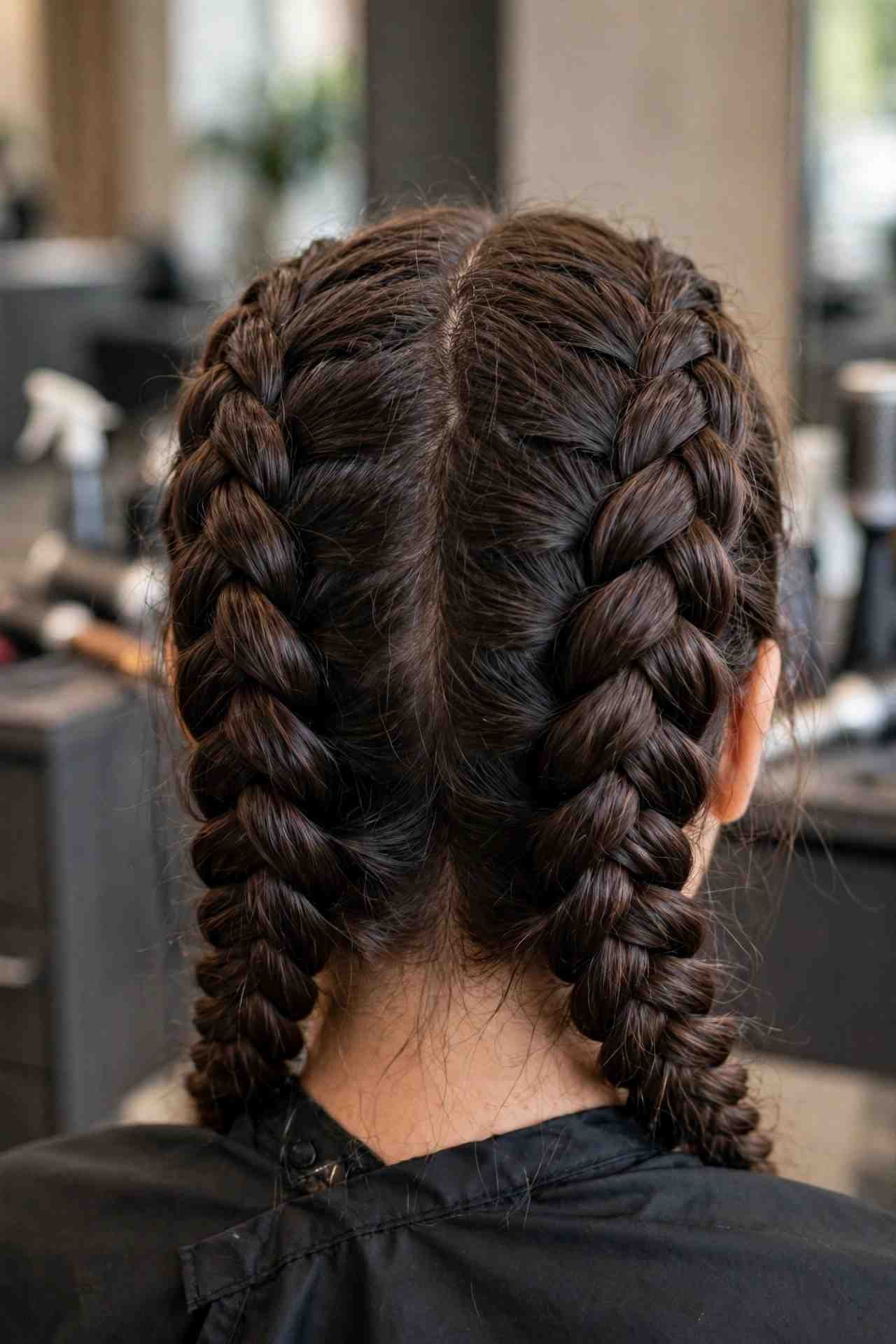 Double Dutch braids hairstyle
