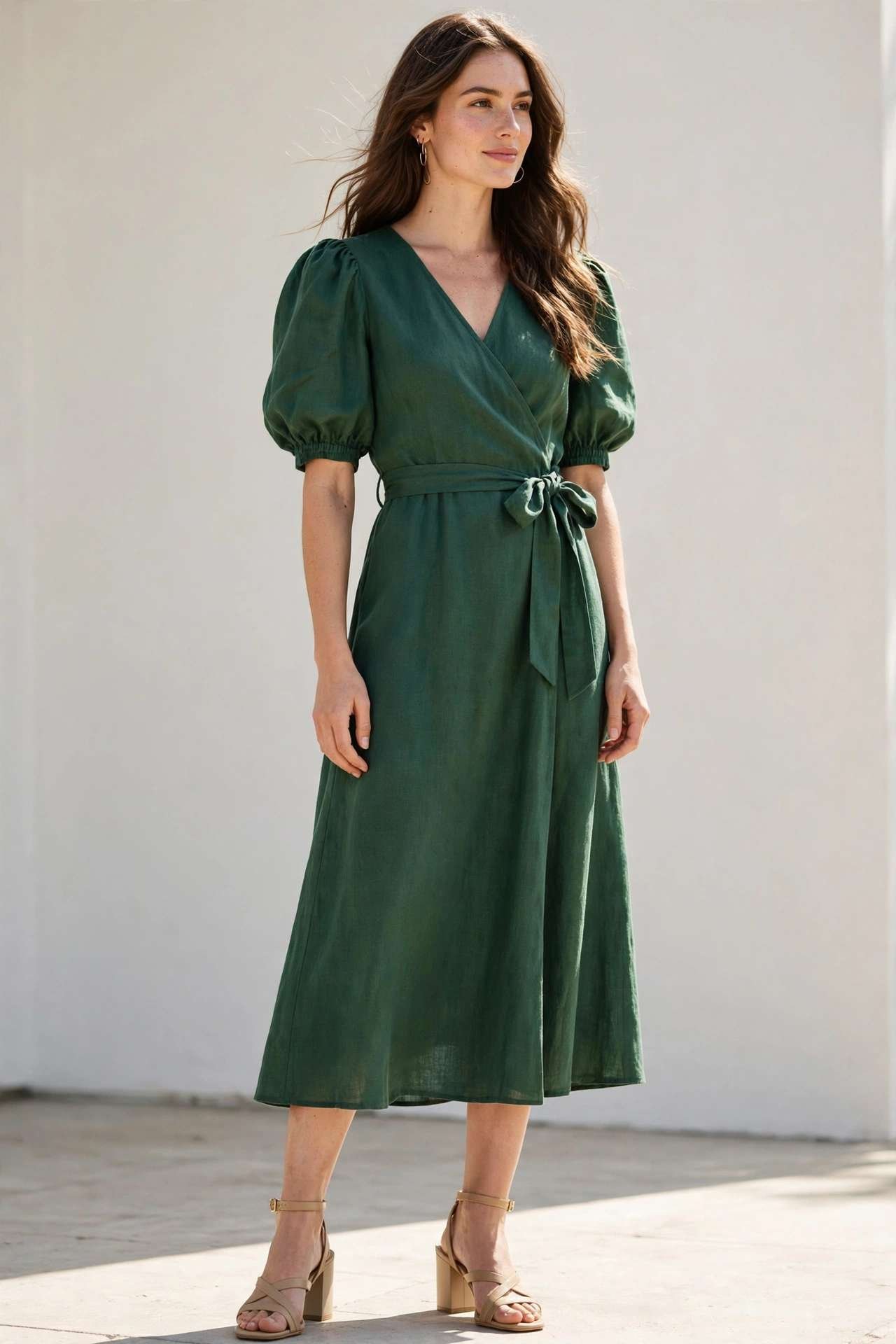 Midi wrap dress