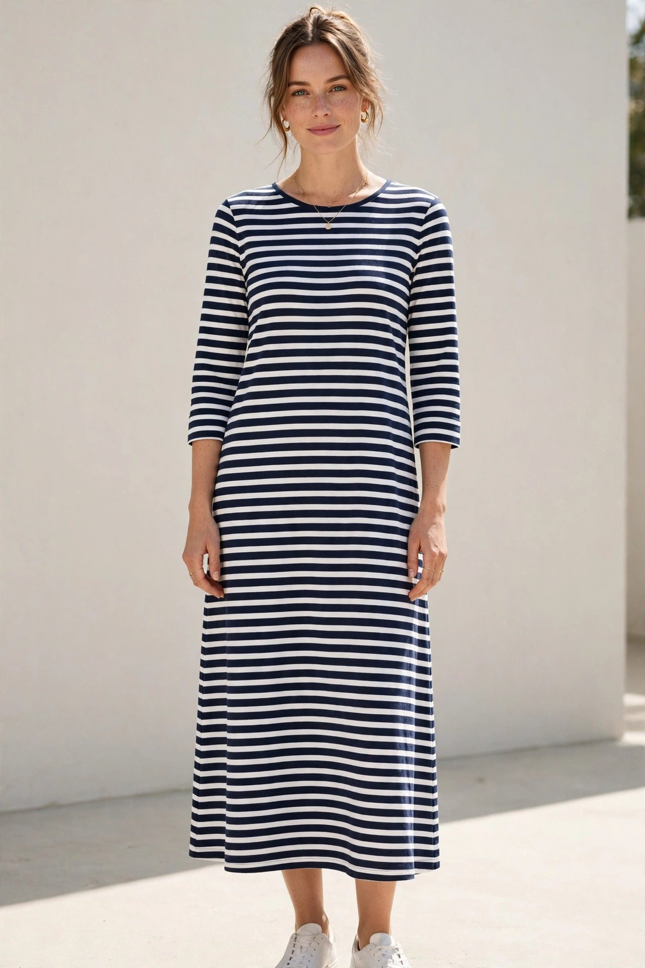 Navy striped Breton dress