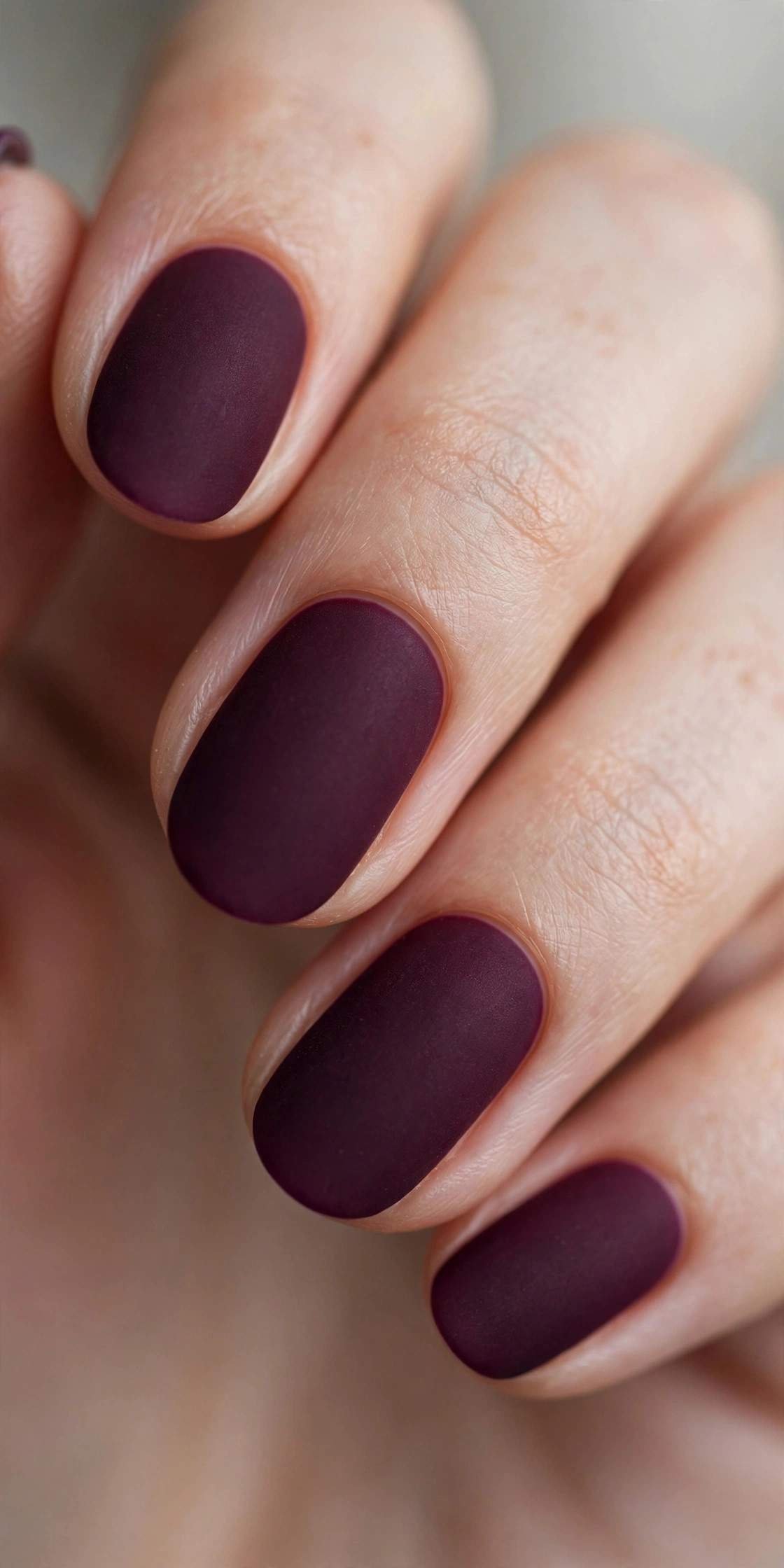 Matte merlot burgundy winter nails