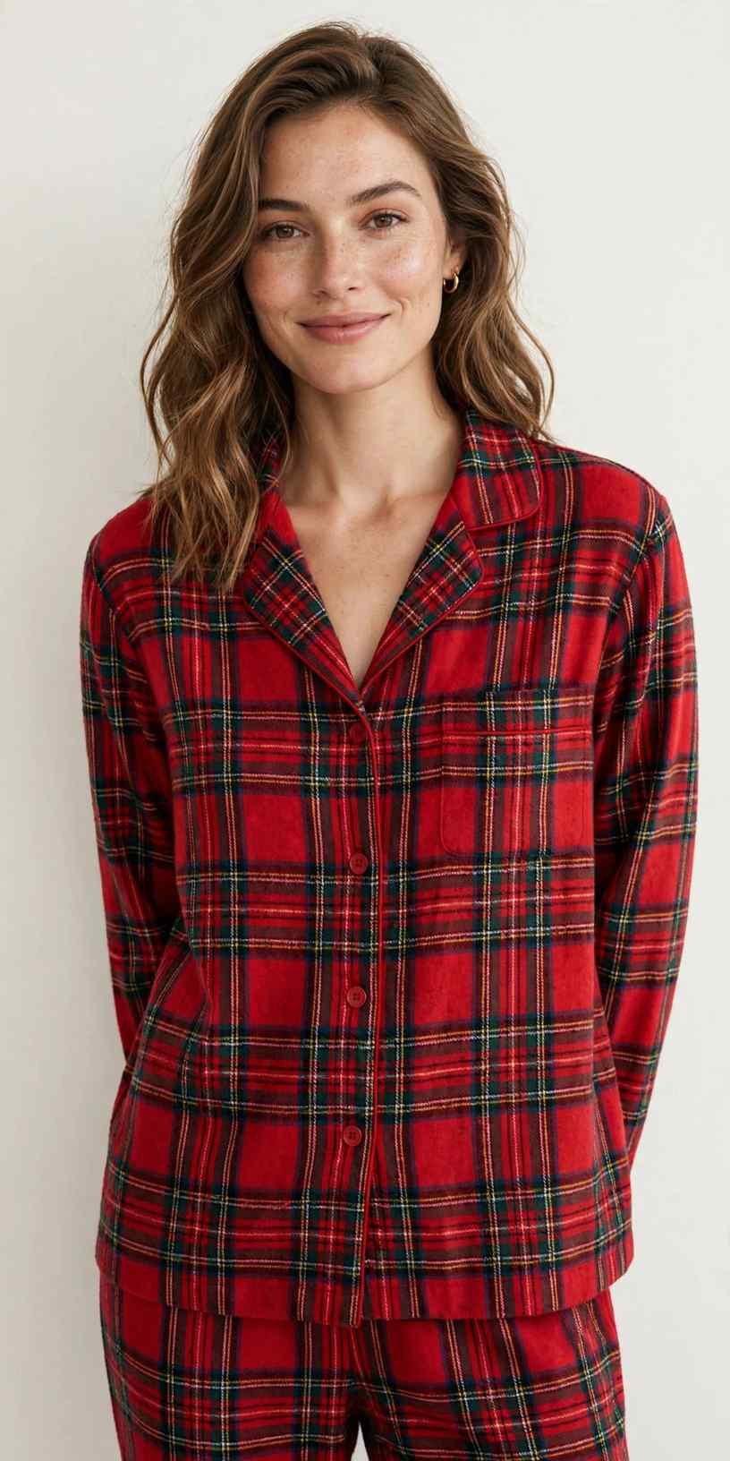 Matching plaid pajama set