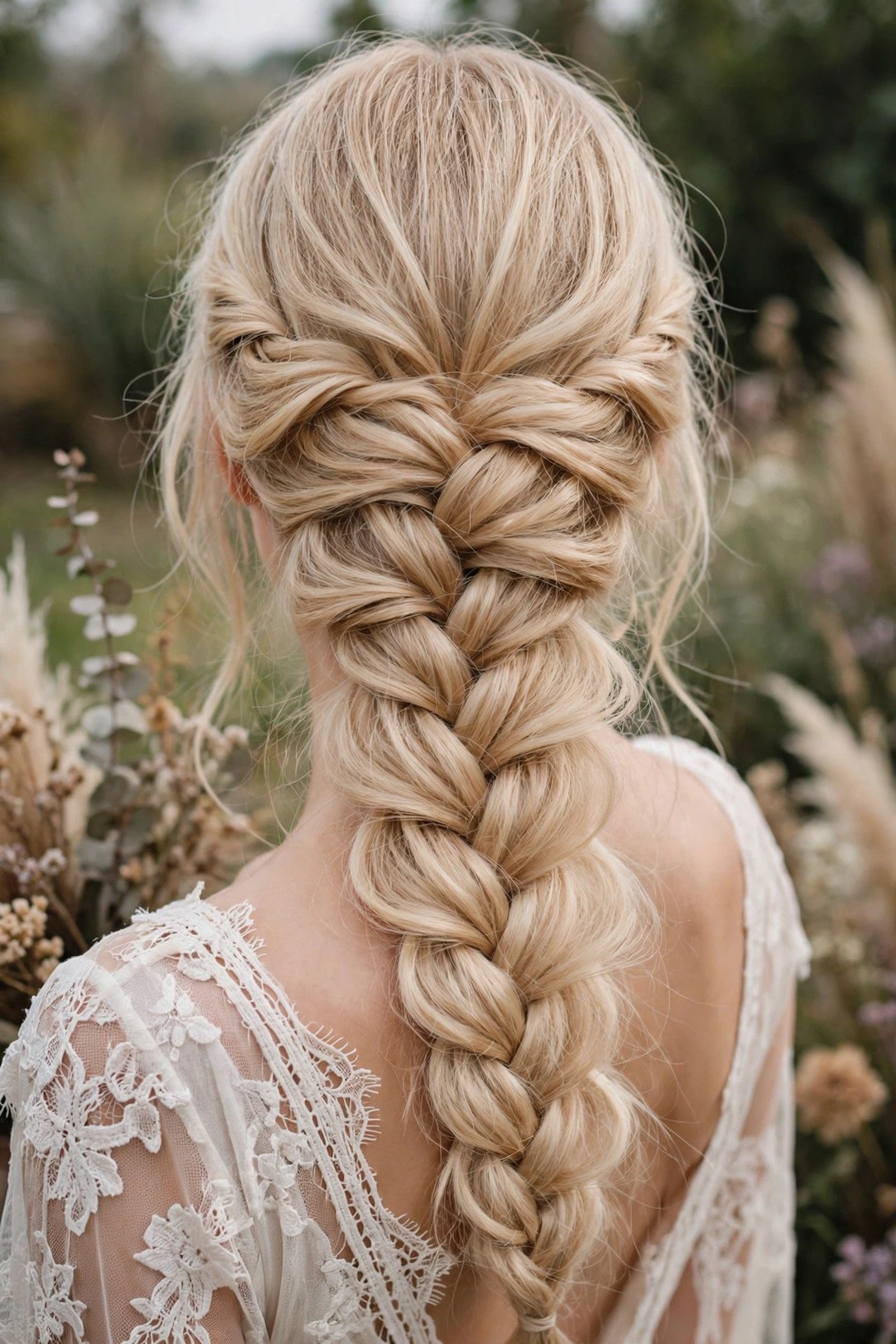 The Pancaked French Braid for Thin Hair - easy wedding hairstyle idea