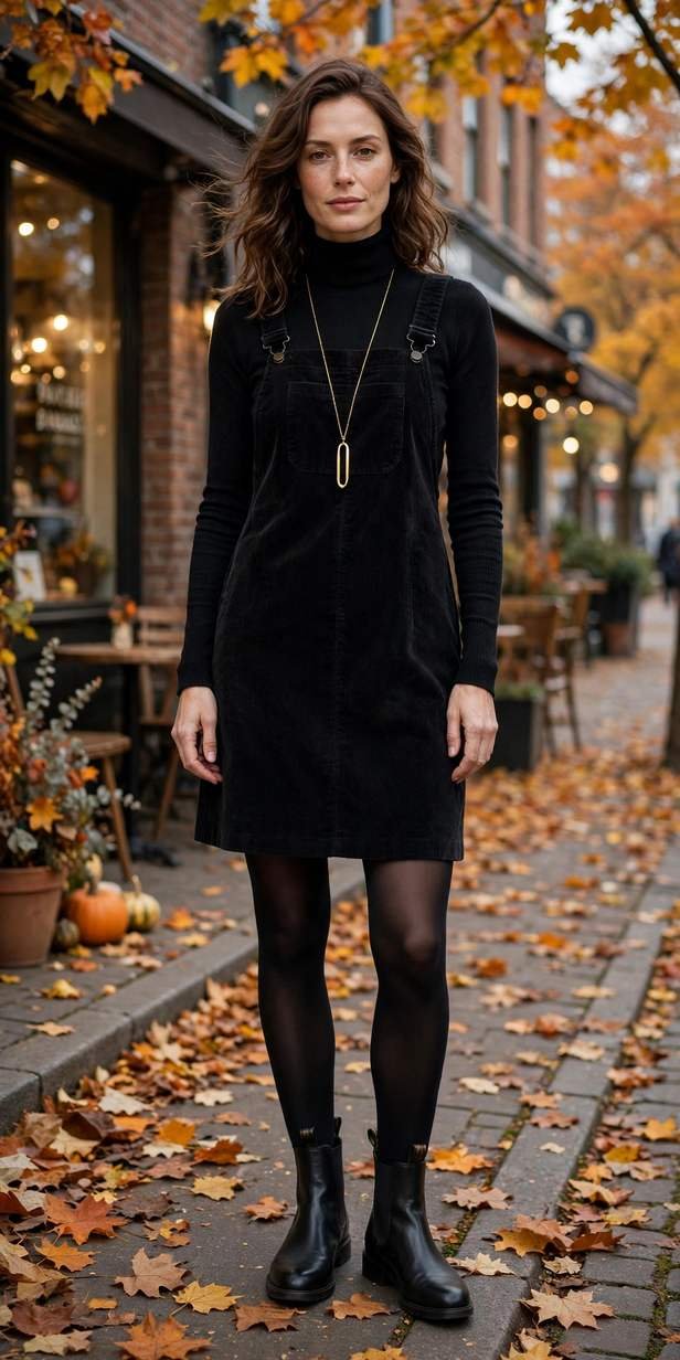 Young woman in a sweater and boots, black and white