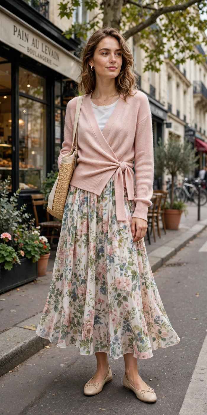 Woman in knit sweater casual winter look