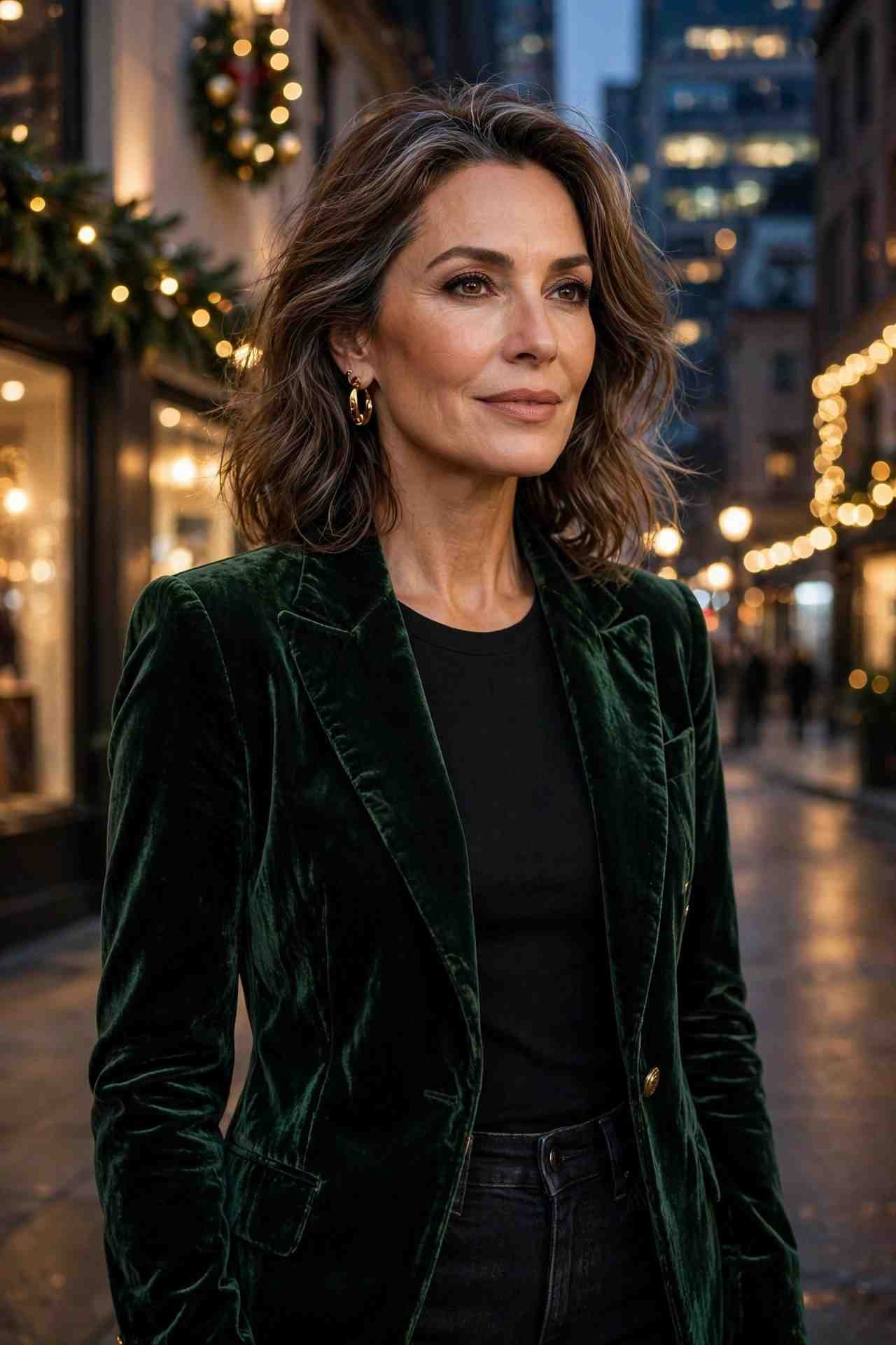 A Velvet Blazer for Holiday Magic