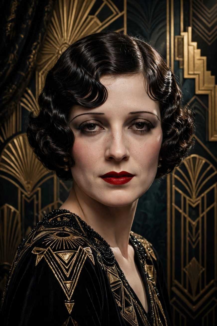 Vintage finger waves hairstyle