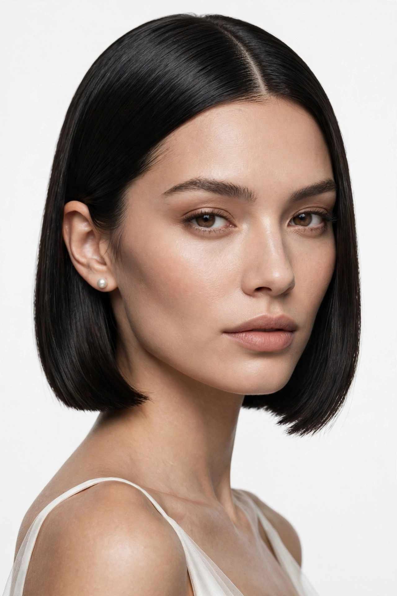 Sleek sculpted bob haircut