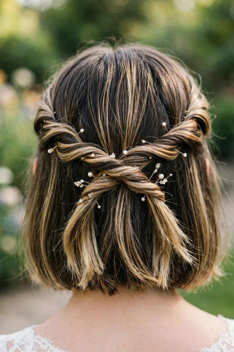 Fast twisted crown half-up hairstyle