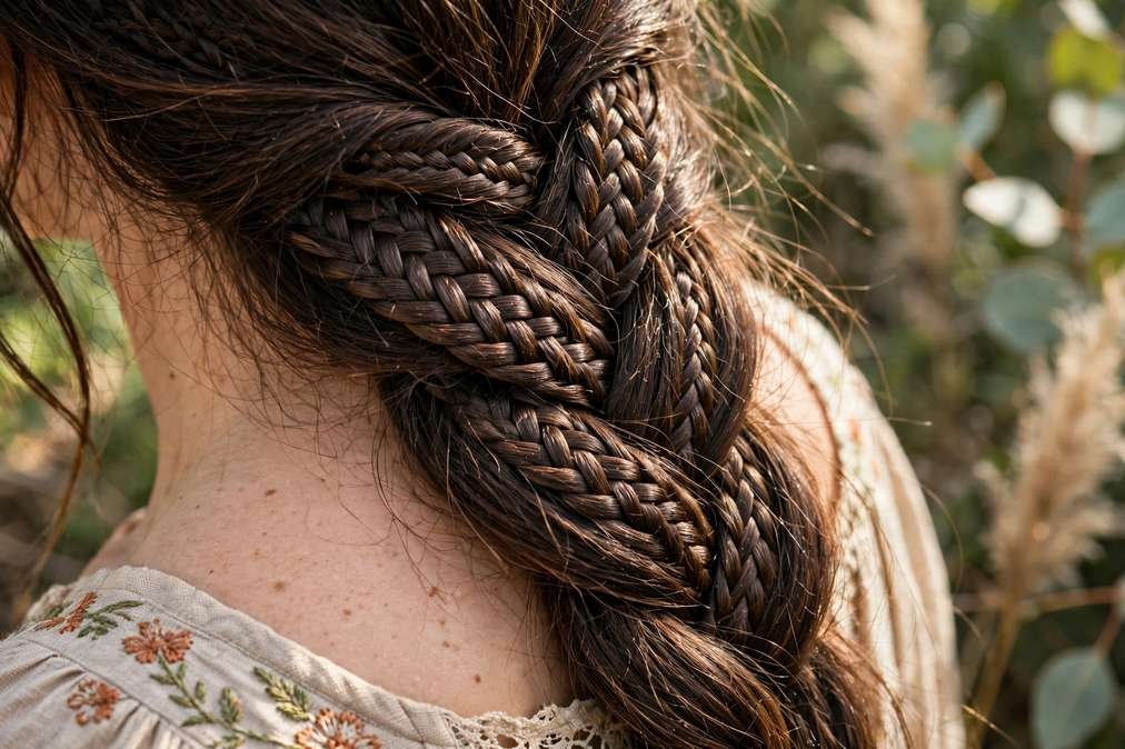 Fishtail braid hairstyle