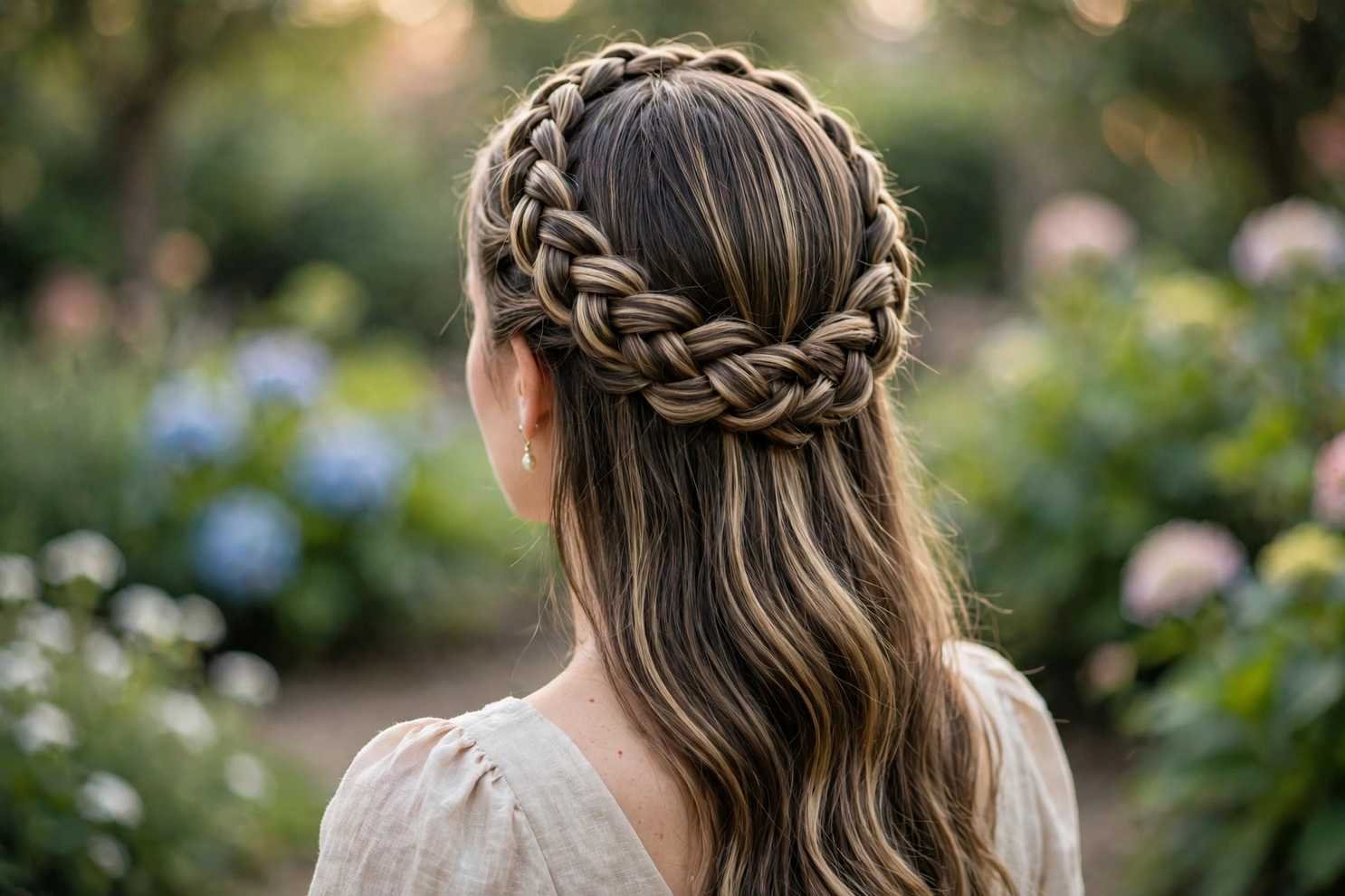 Crown braid hairstyle