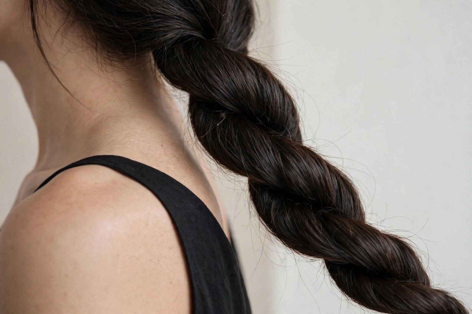 Rope twist braid hairstyle