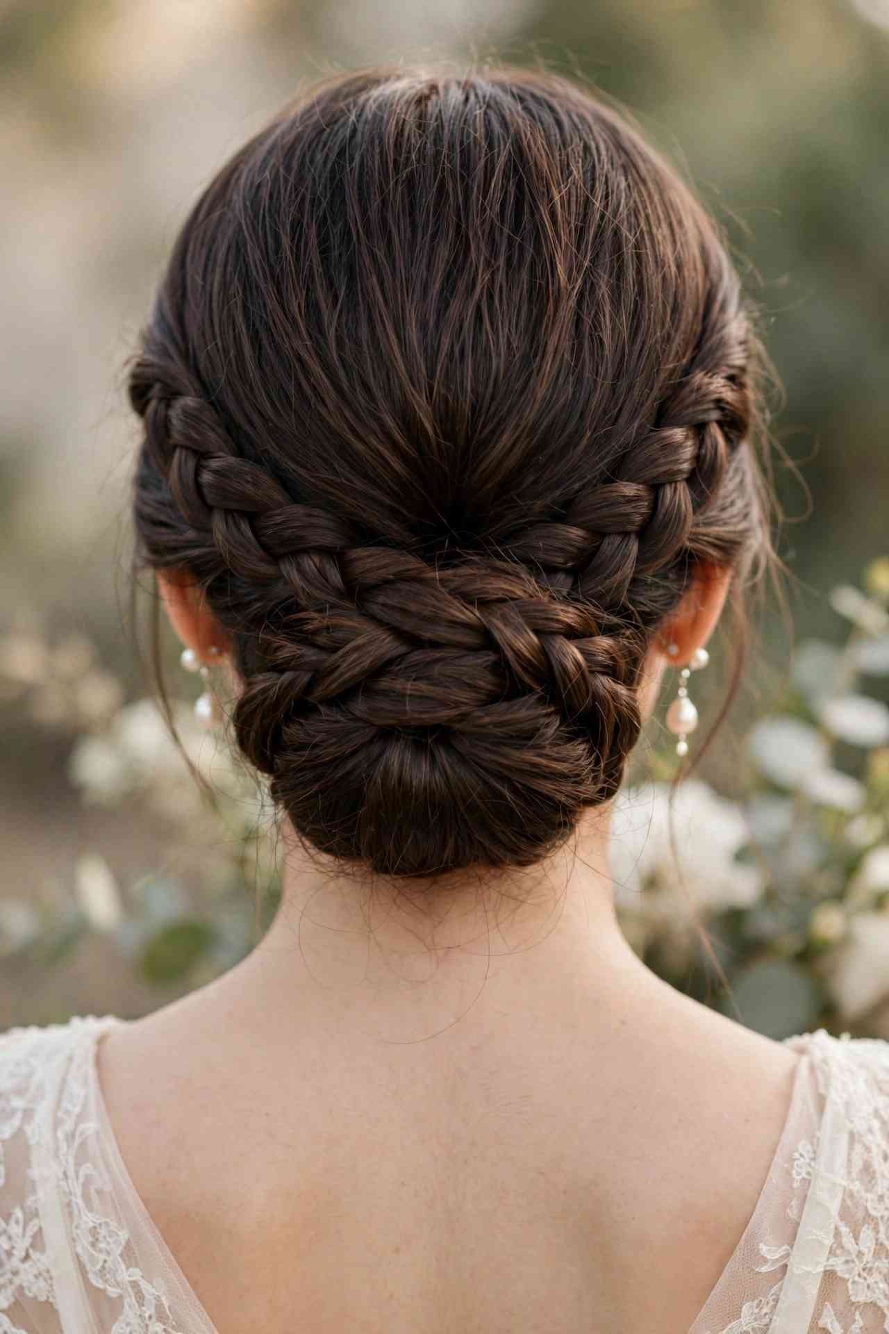 Elegant braided chignon hairstyle