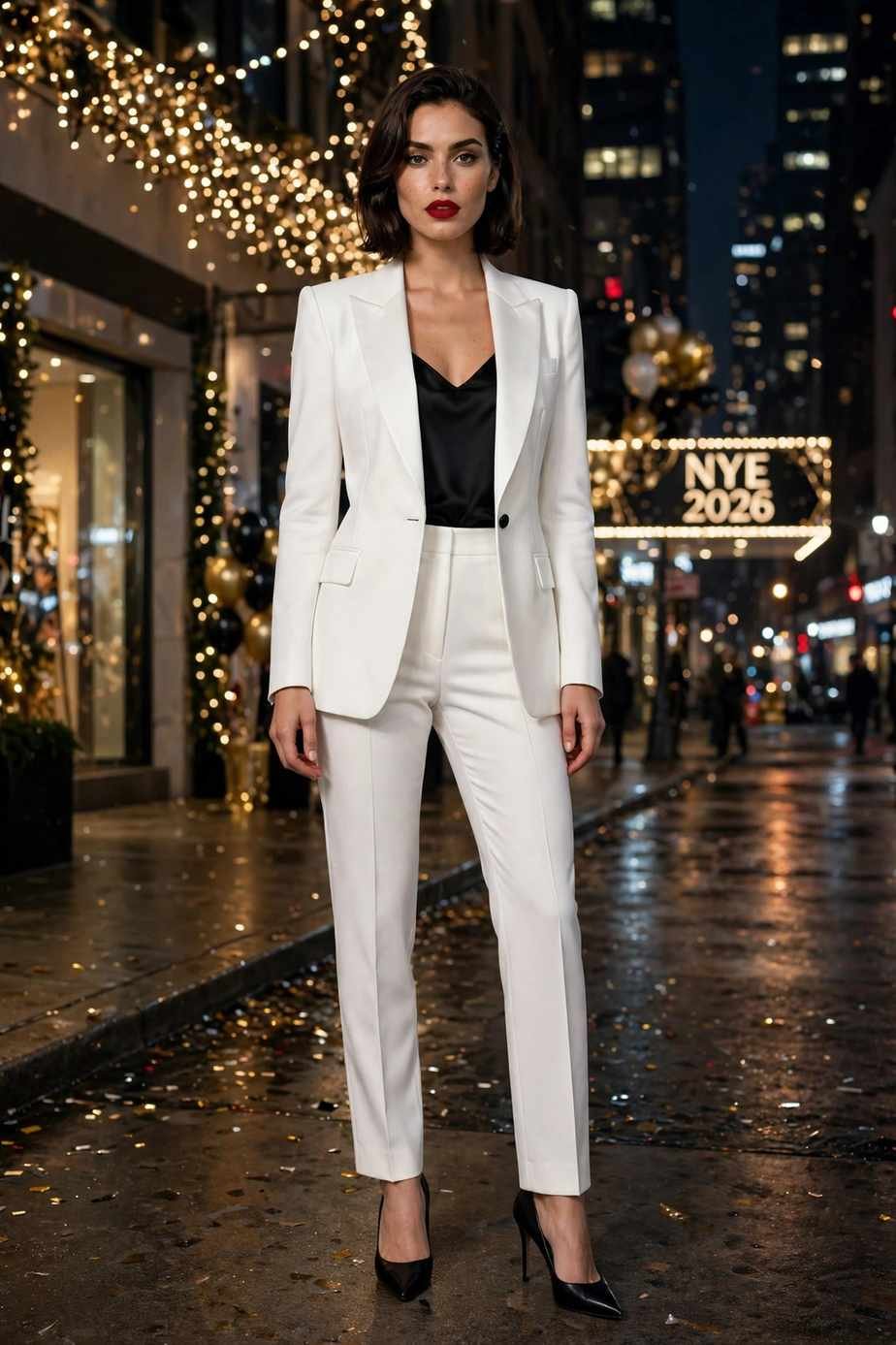 White Tuxedo Suit for NYE