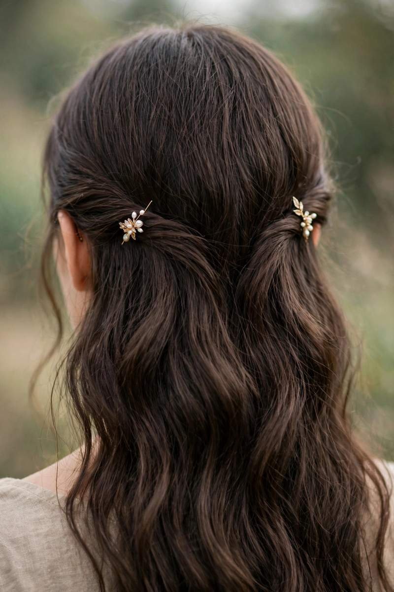 Pinned back front hair pieces tutorial