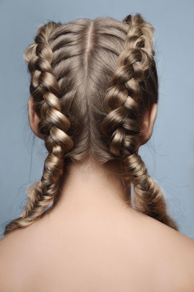 Double braid updo hack tutorial