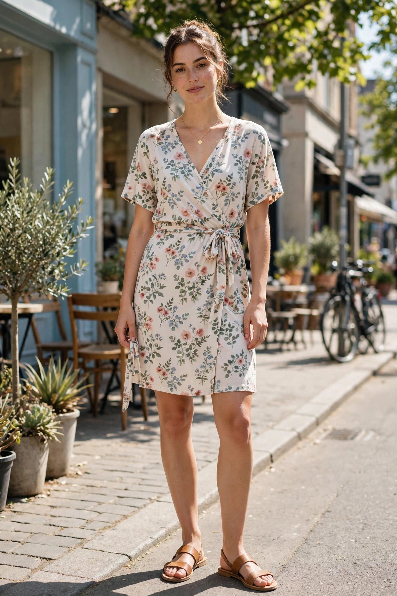 Wrap dress for daytime everyday wear