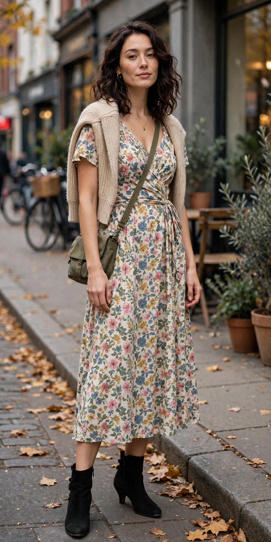 Ankle boots with a casual dress for everyday