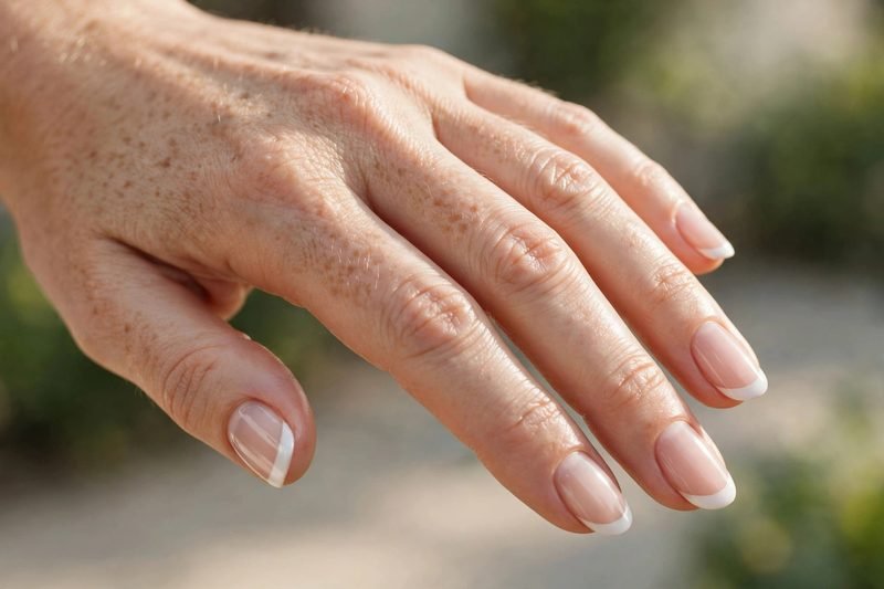 graduation classic french manicure - french tip nails