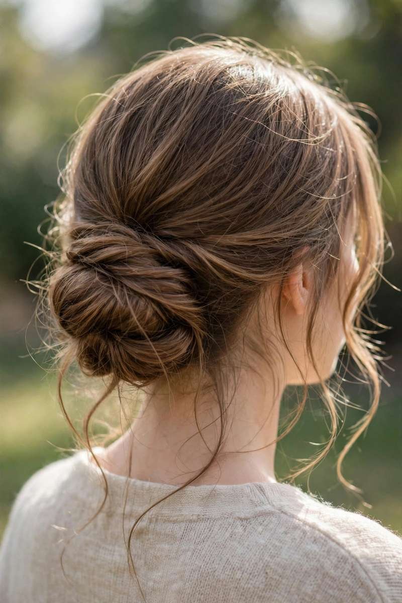 romantic low chignon long hair - party hairstyle for long hair