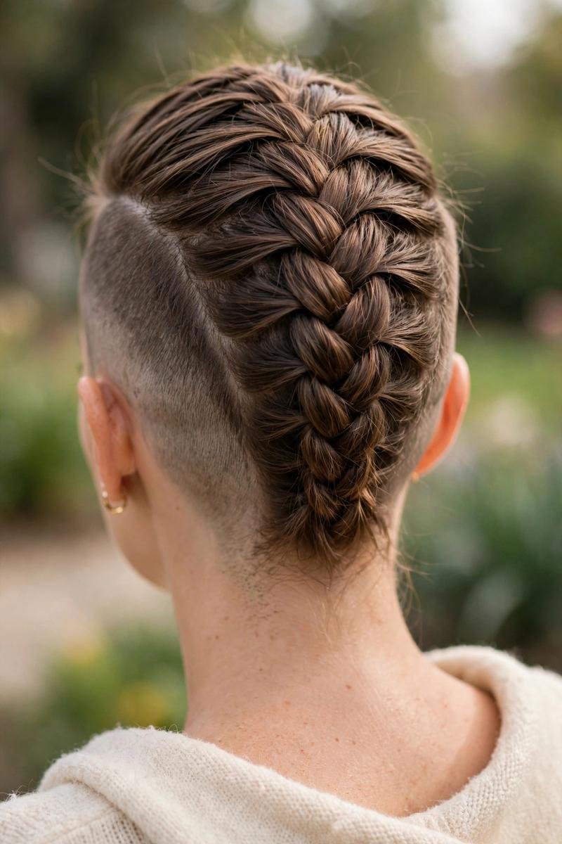 braided mohawk hairstyle woman - party hairstyle for long hair