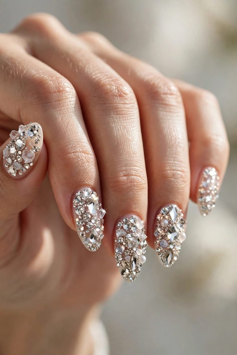 Gemstone nail design