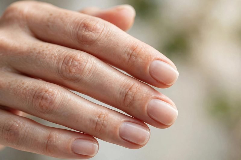 Barely-there nude nail design