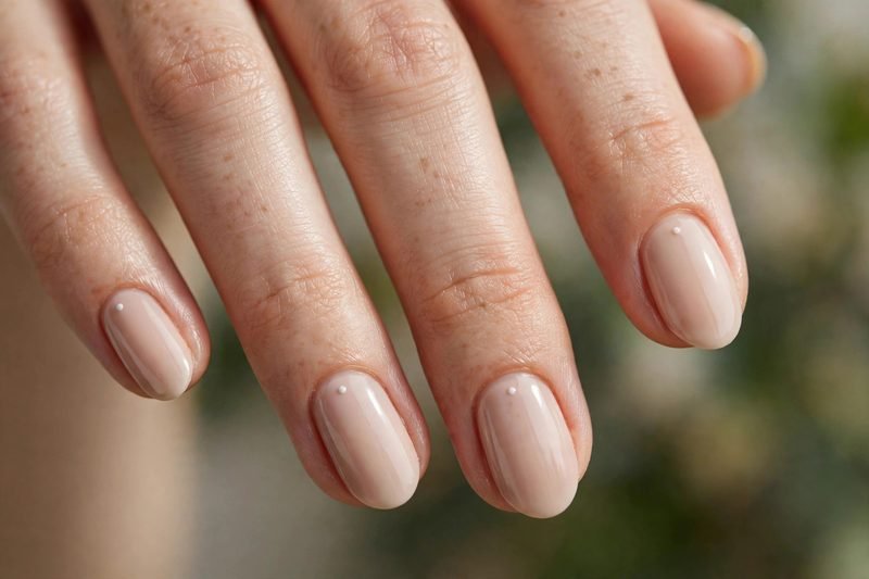 Tiny dots nail design