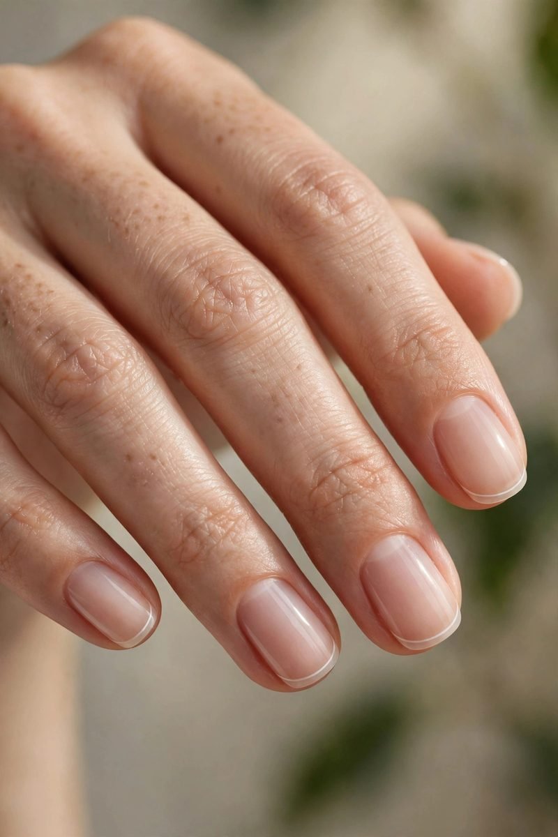 Sheer micro tips nail design
