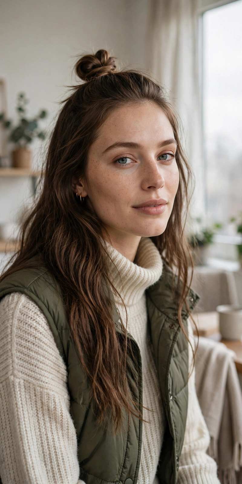 Half-up top knot