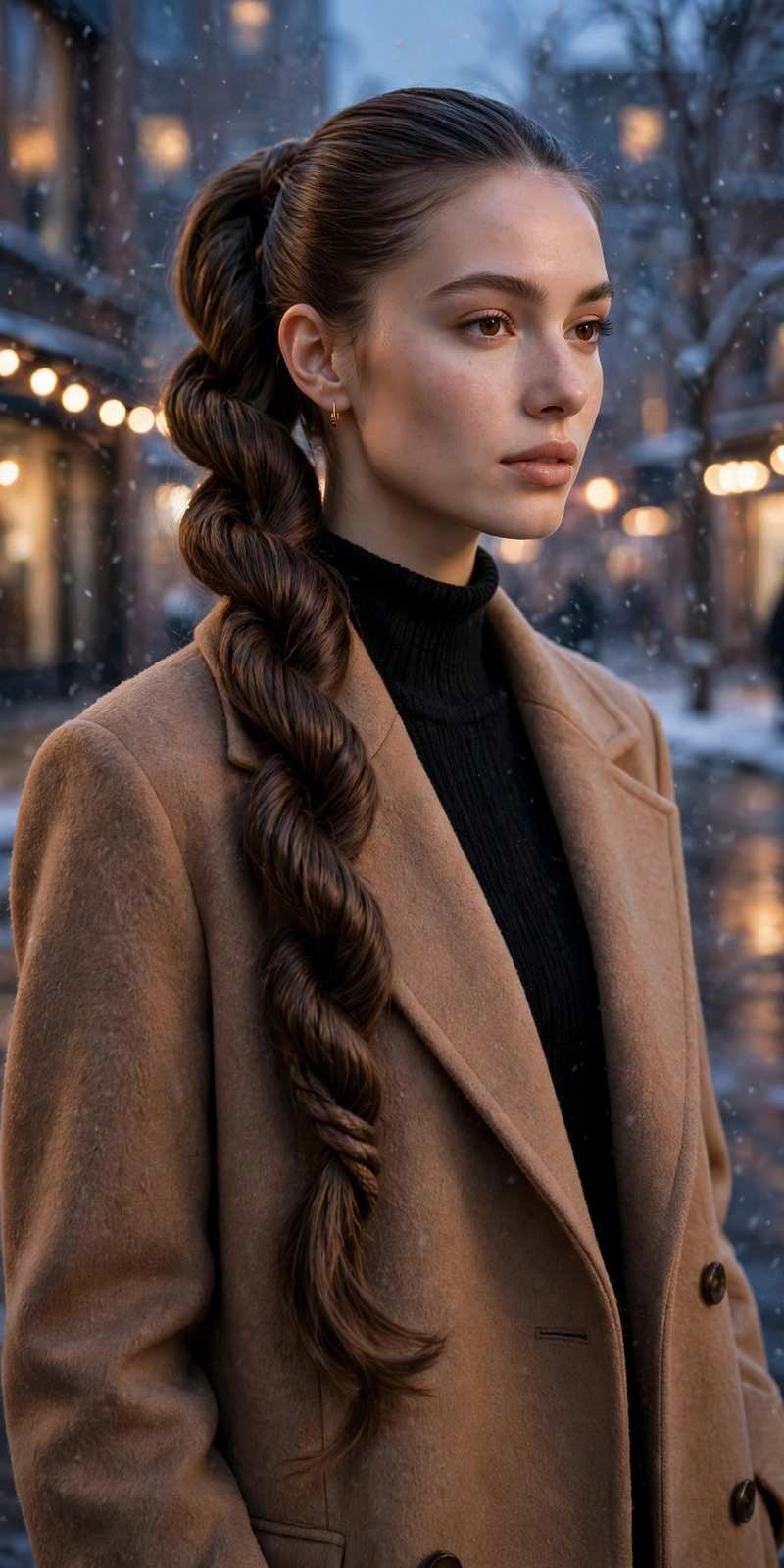 Rope twist ponytail