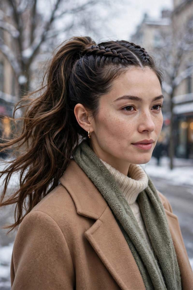 Braided ponytail