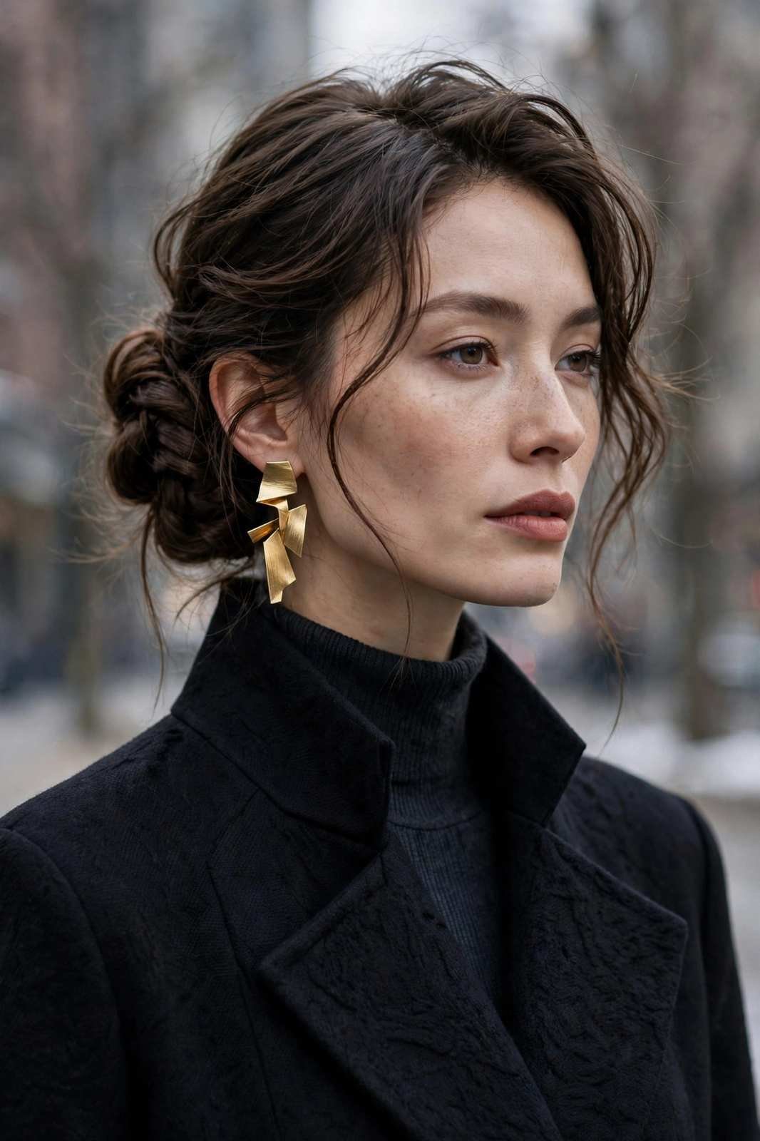 Twisted side updo