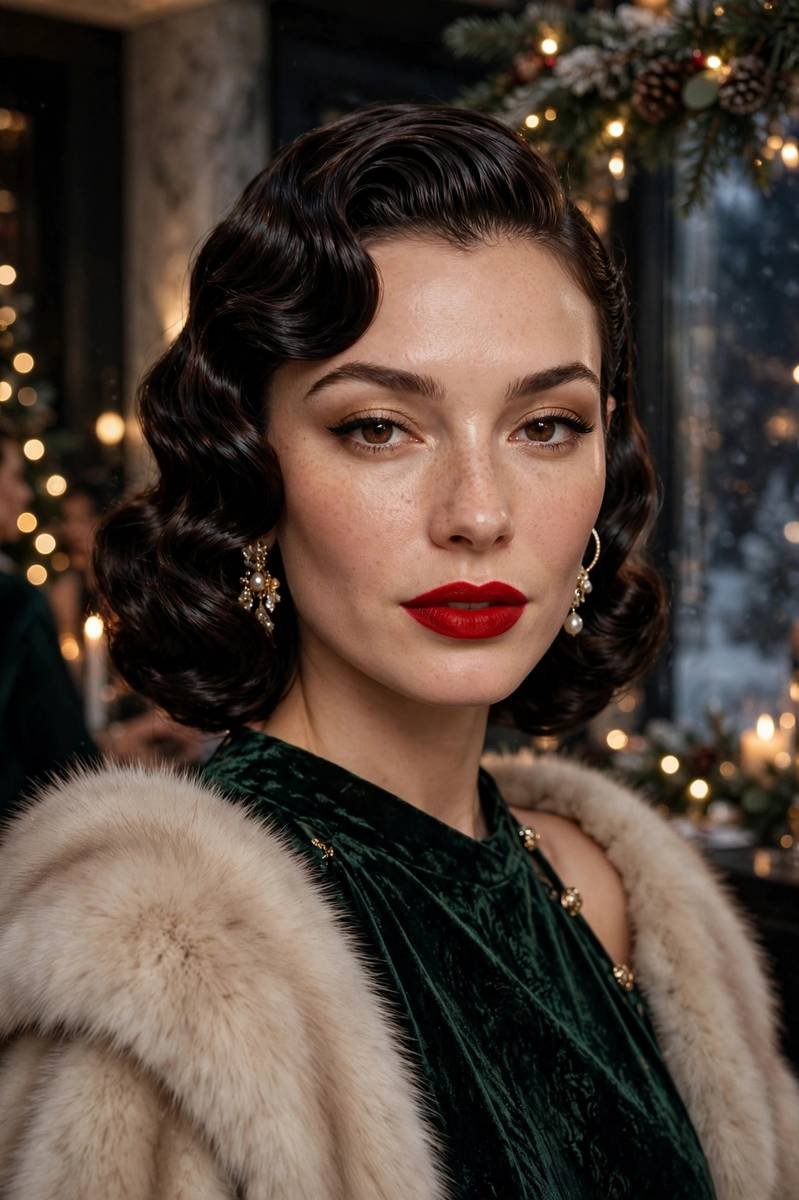 Vintage glam waves