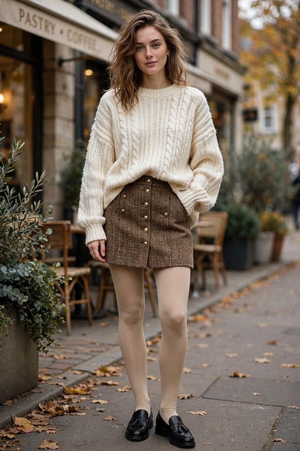 Tweed Skirt, Dressed Down