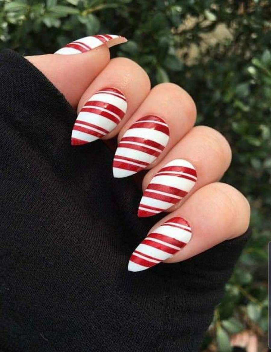 Classic red manicure