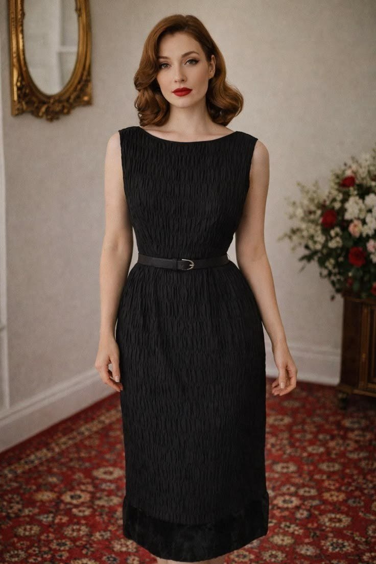 thrifted black dress