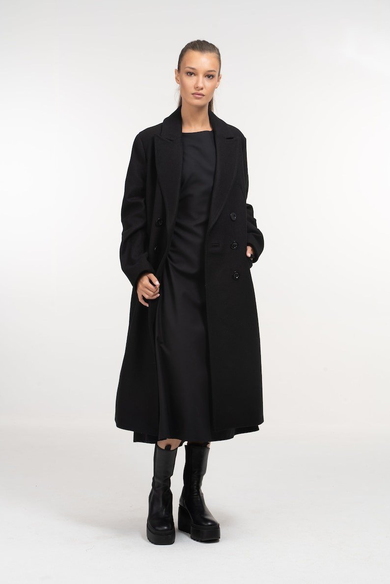 Evening coat with faux fur collar over a gown