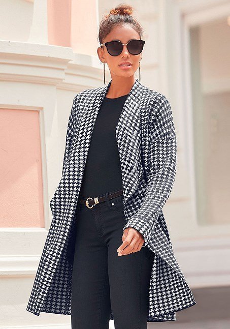 Houndstooth Coat and Black Base