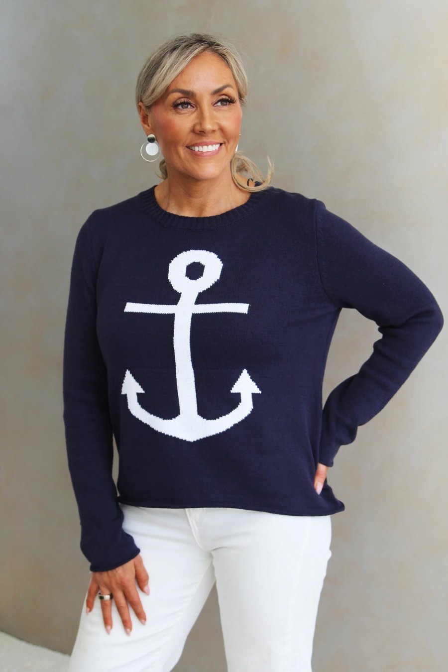 Anchor Motif Sweater