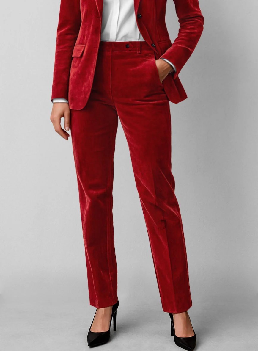 Red Velvet Trousers