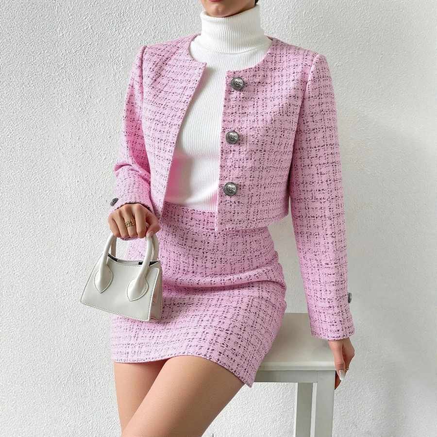 Pink Tweed Mini Set
