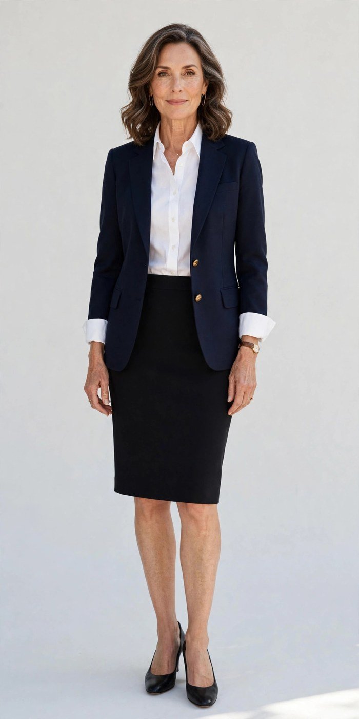 Black pencil skirt classic work style