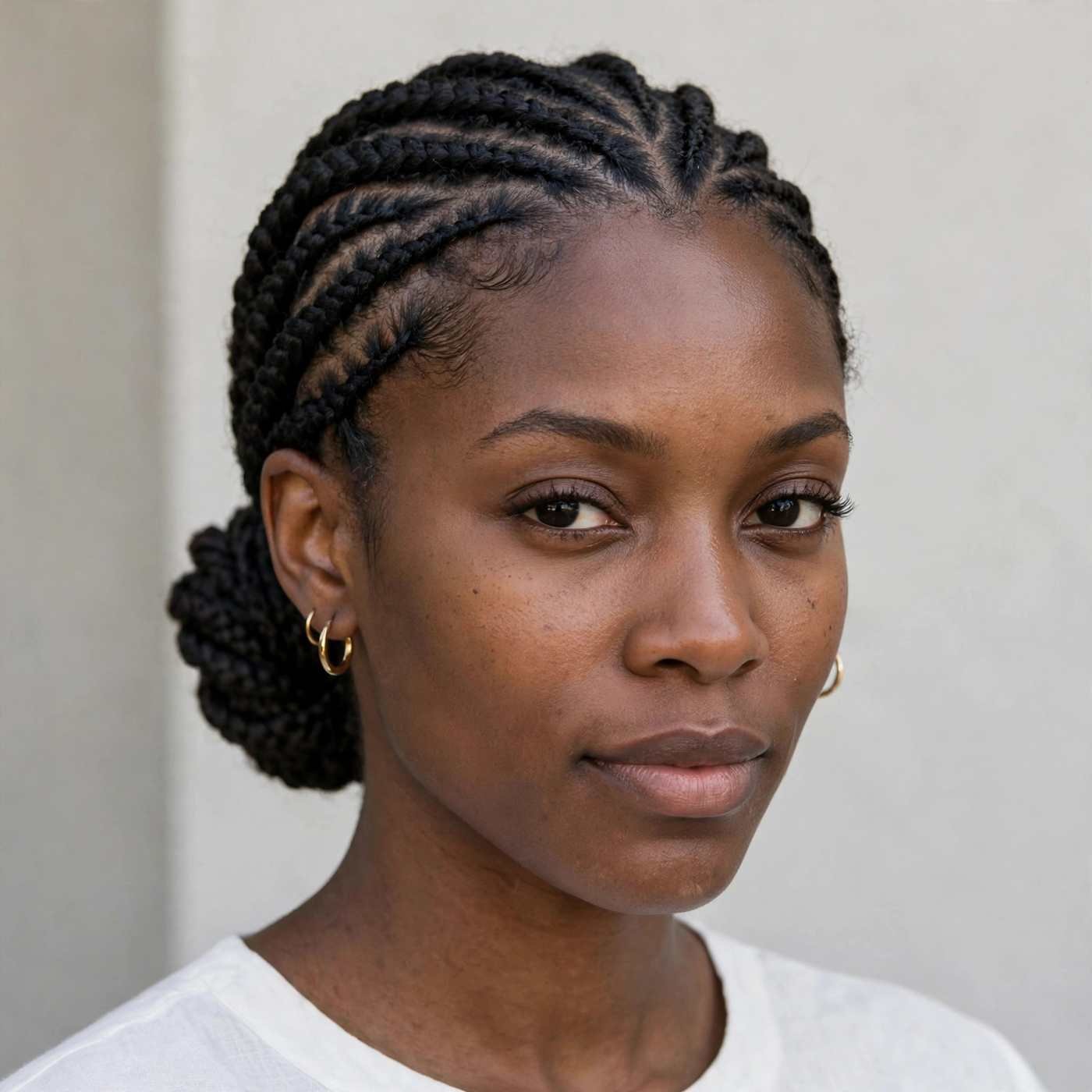Flat twists into a low bun