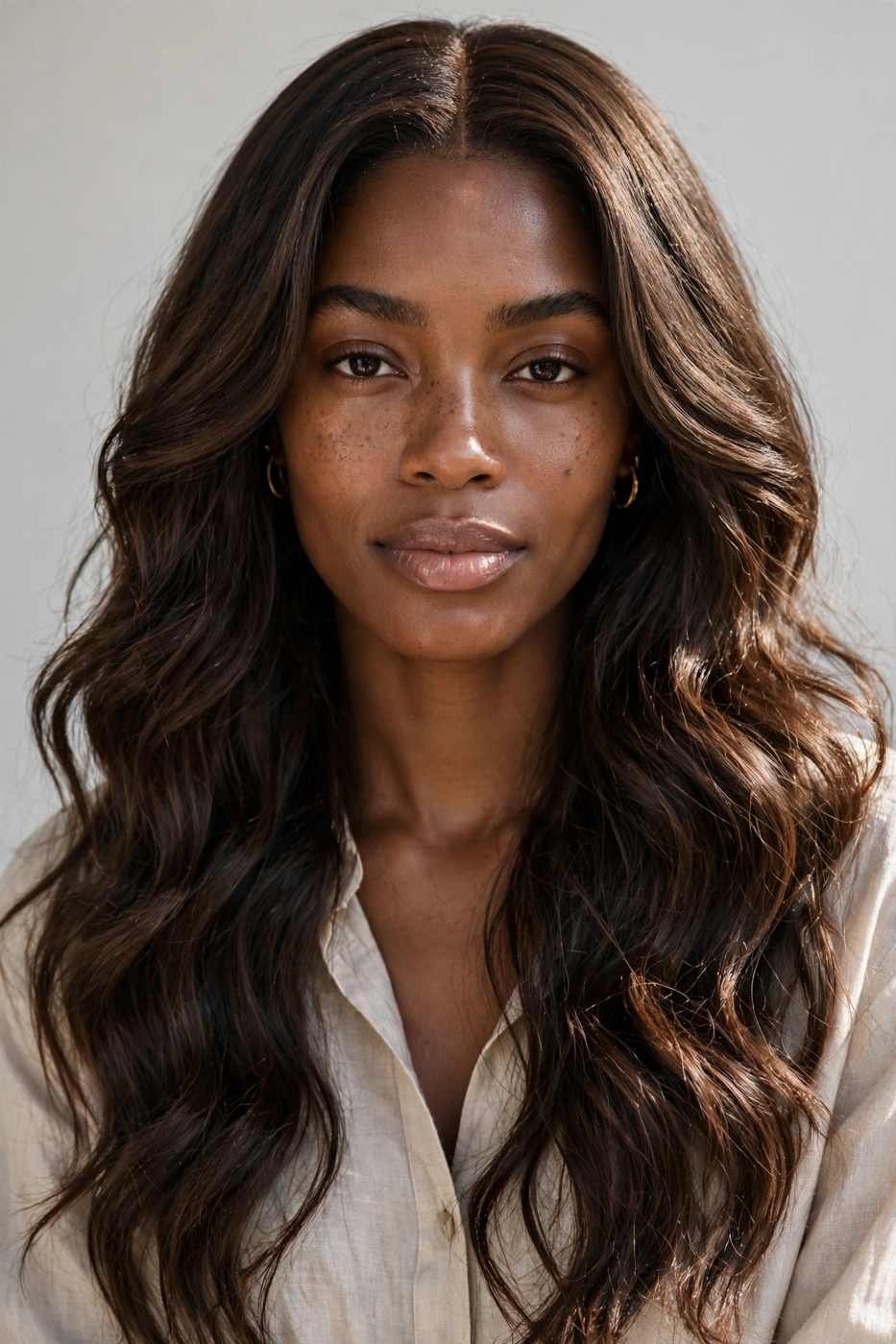 Loose wave long wig hairstyle