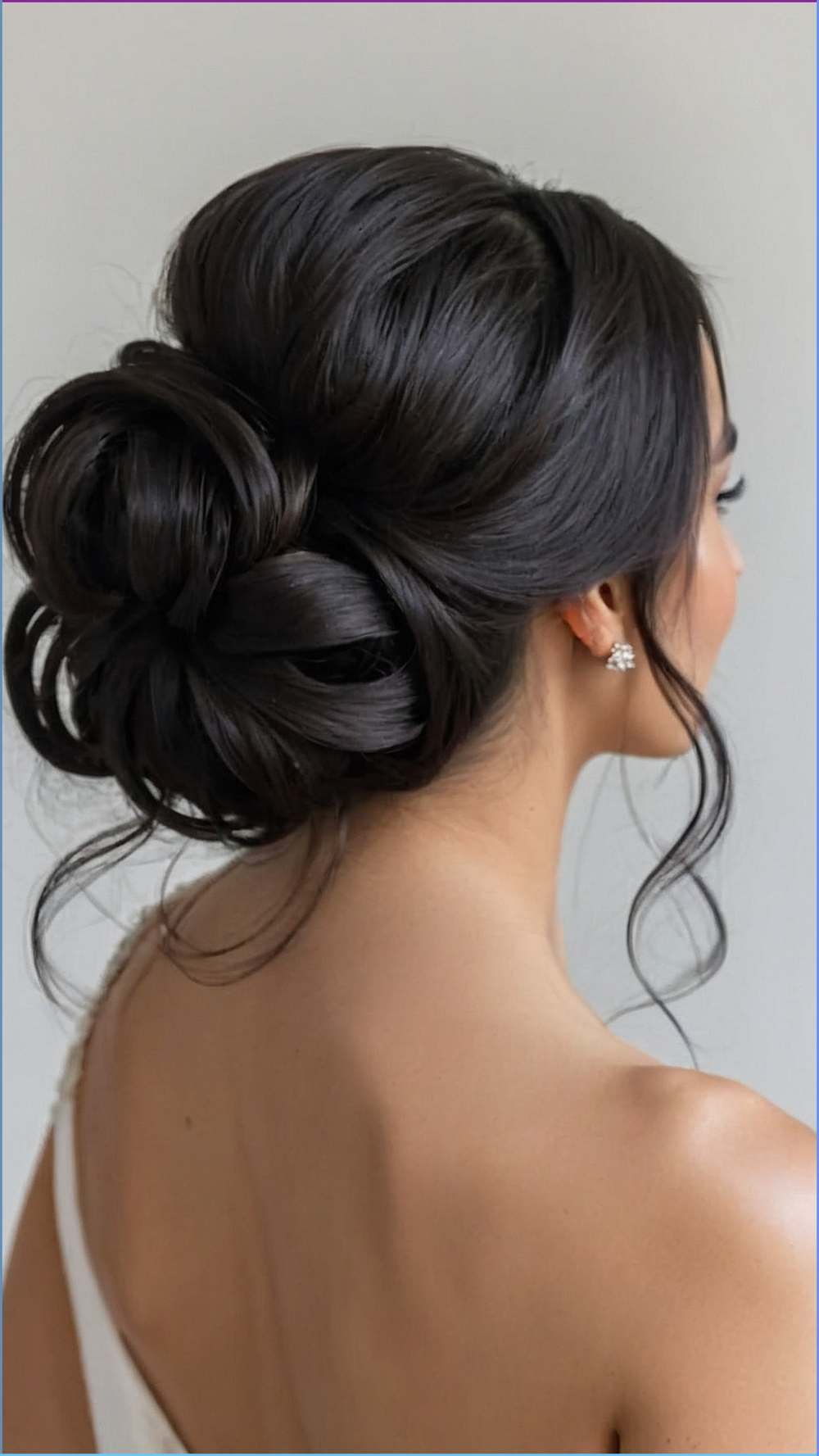 Textured low bun for thick hair