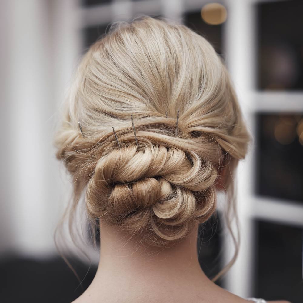 Rope-twist updo for heavy hair