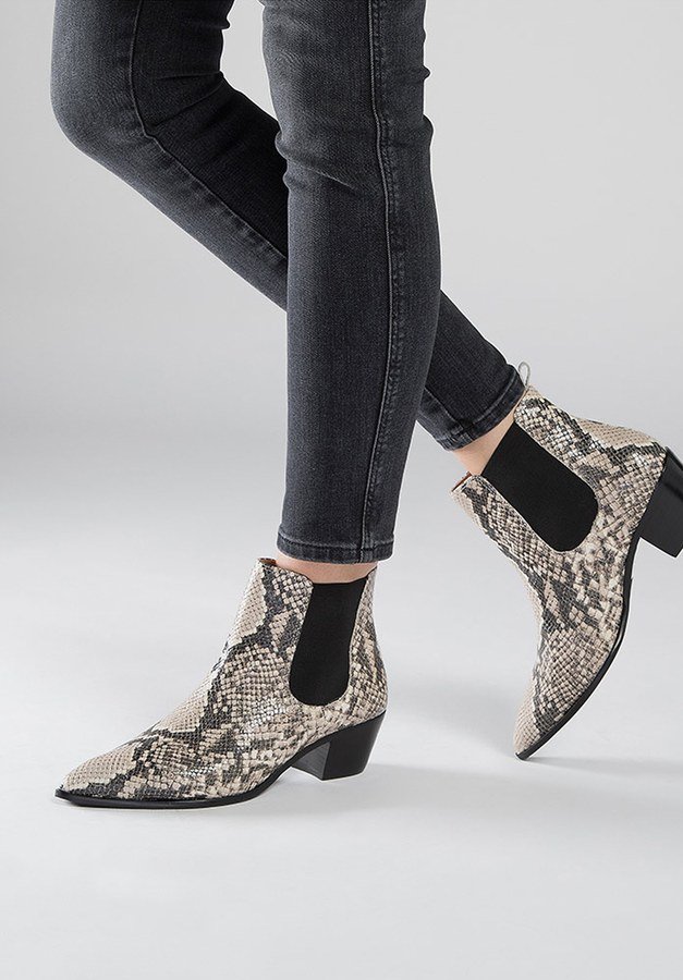 Snake Boots With Black Skinny Jeans